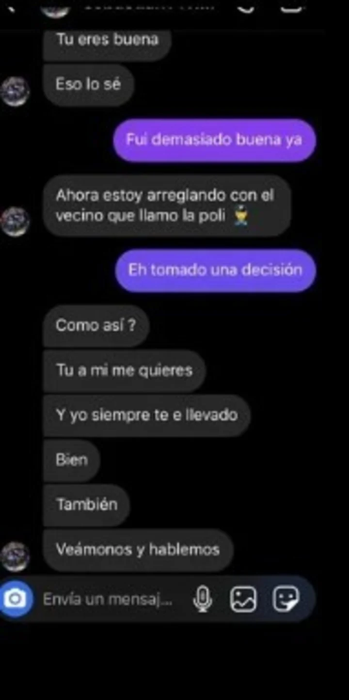 Se filtró otro chat de Villa y la joven que lo denunció Estoy