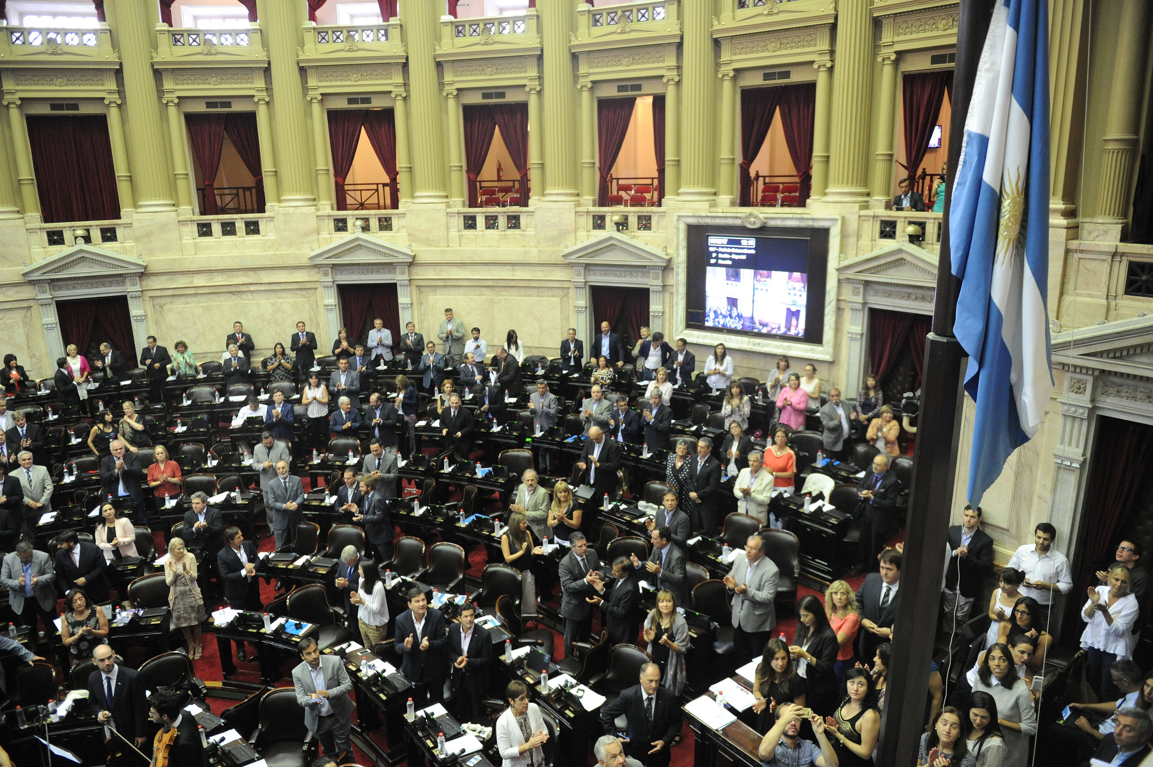 Télam 15/02/2017 Buenos Aires:El oficialismo de la Cámara de Diputados, con el apoyo del bloque Justicialista y parte del Frente Renovador, busca en la sesión de hoy convertir en ley el proyecto del Poder Ejecutivo que modifica al sistema de Aseguradoras de Riesgos del Trabajo. Foto: Fernando Sturla/Télam/ef
