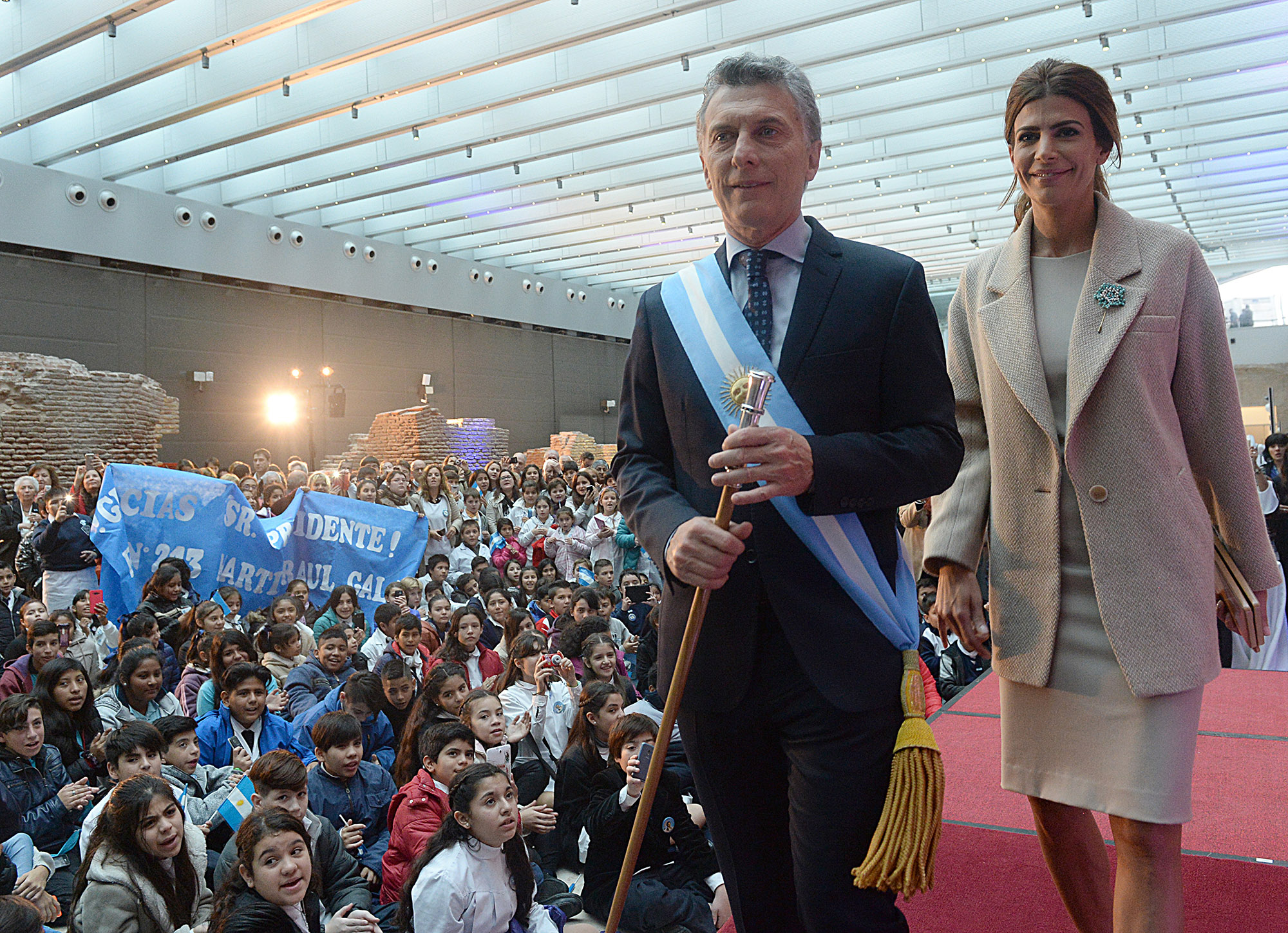 DYN34, BUENOS AIRES 25/05/17, EL PRESIDENTE MAURICIO MACRI HABL� HOY DURANTE UN LOCRO SERVIDO EN EL MUSEO CASA ROSADA PARA CONMEMORAR EL 207 ANIVERSARIO DE LA REVOLUCI�N DE MAYO.FOTO.DYN/PRESIDENCIA.