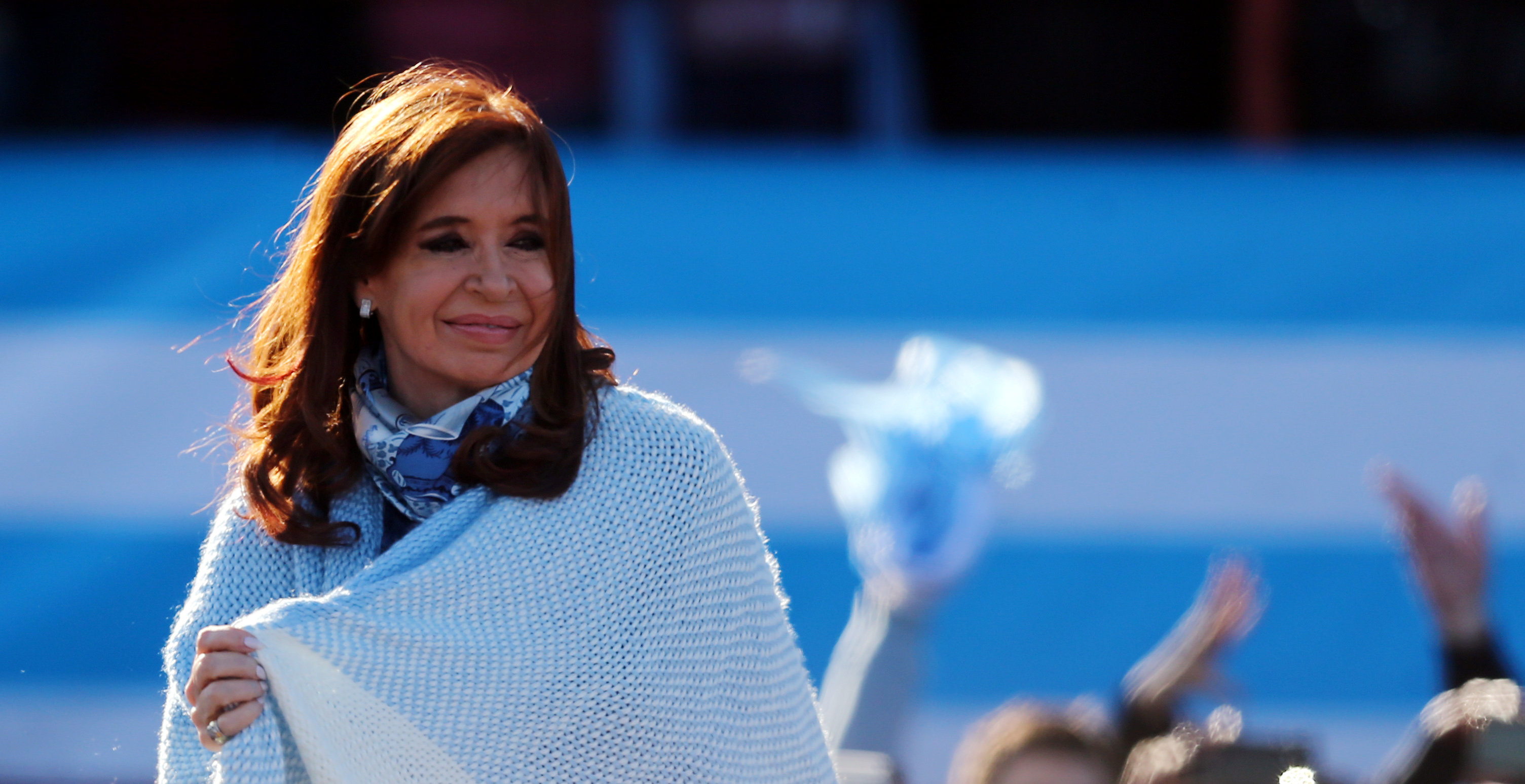 Former Argentine President Fernandez de Kirchner arrives to a rally in Buenos Aires