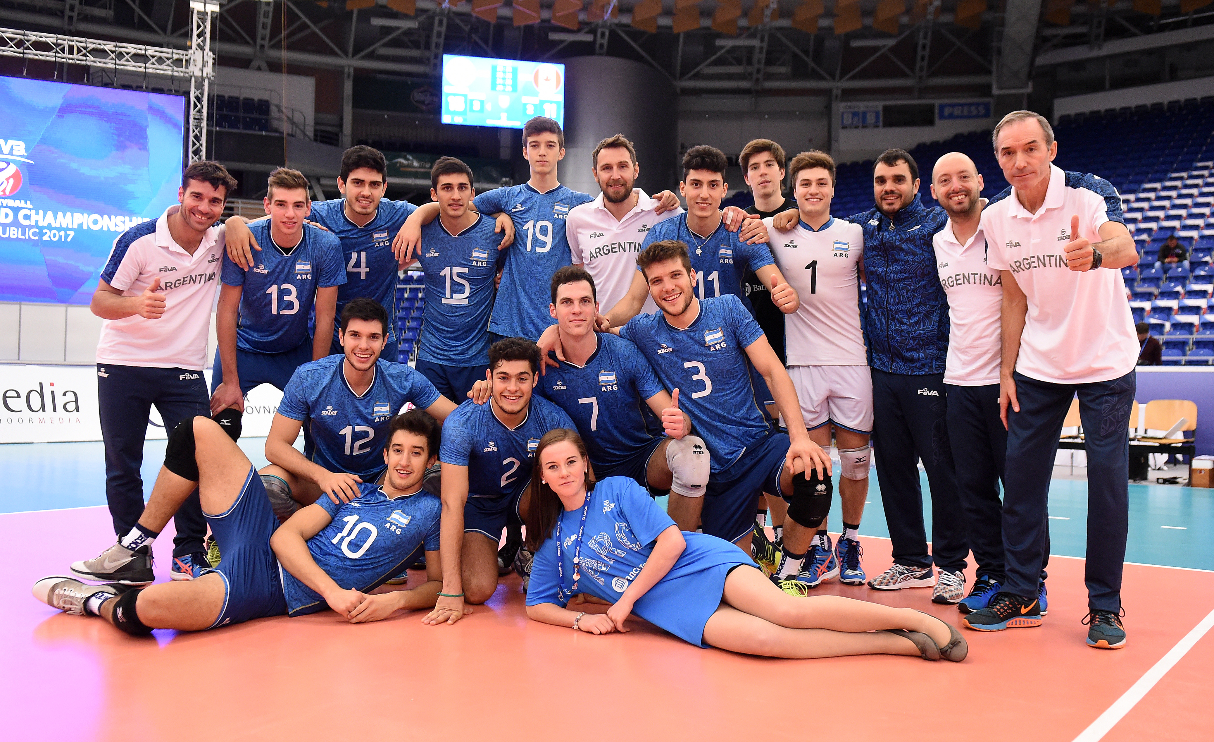 Argentina team after victory over Canada