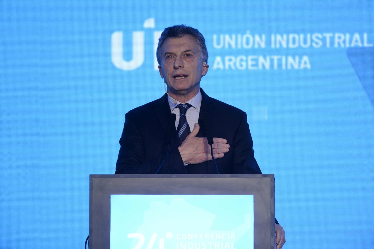 El presidente Mauricio Macri en la 24 conferencia de la Unión Industrial Argentina. Fotos Emmanuel Fernández