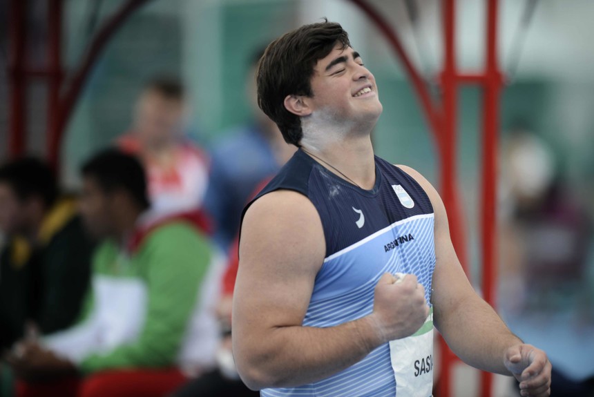 Juegos Olímpicos de la Juventud, el lanzador de bala Nazareno Sasia .Fotos Emmanuel Fernández