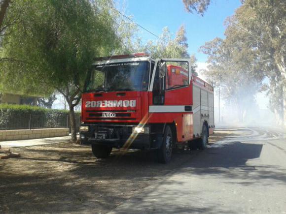 Los Bomberos debieron trabajar rápidamente para que las llamas no siguieran avanzando.